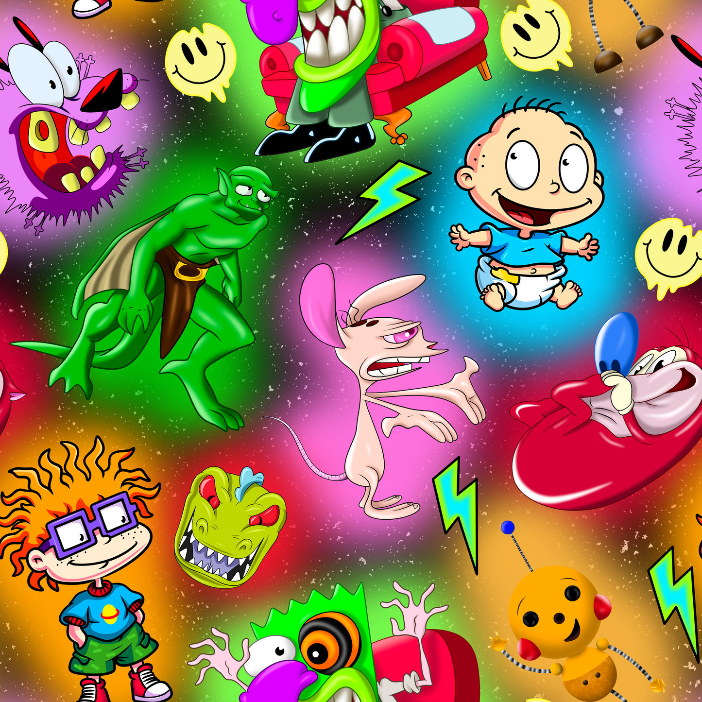 90s Throwbacks Seamless Digital Pattern Download