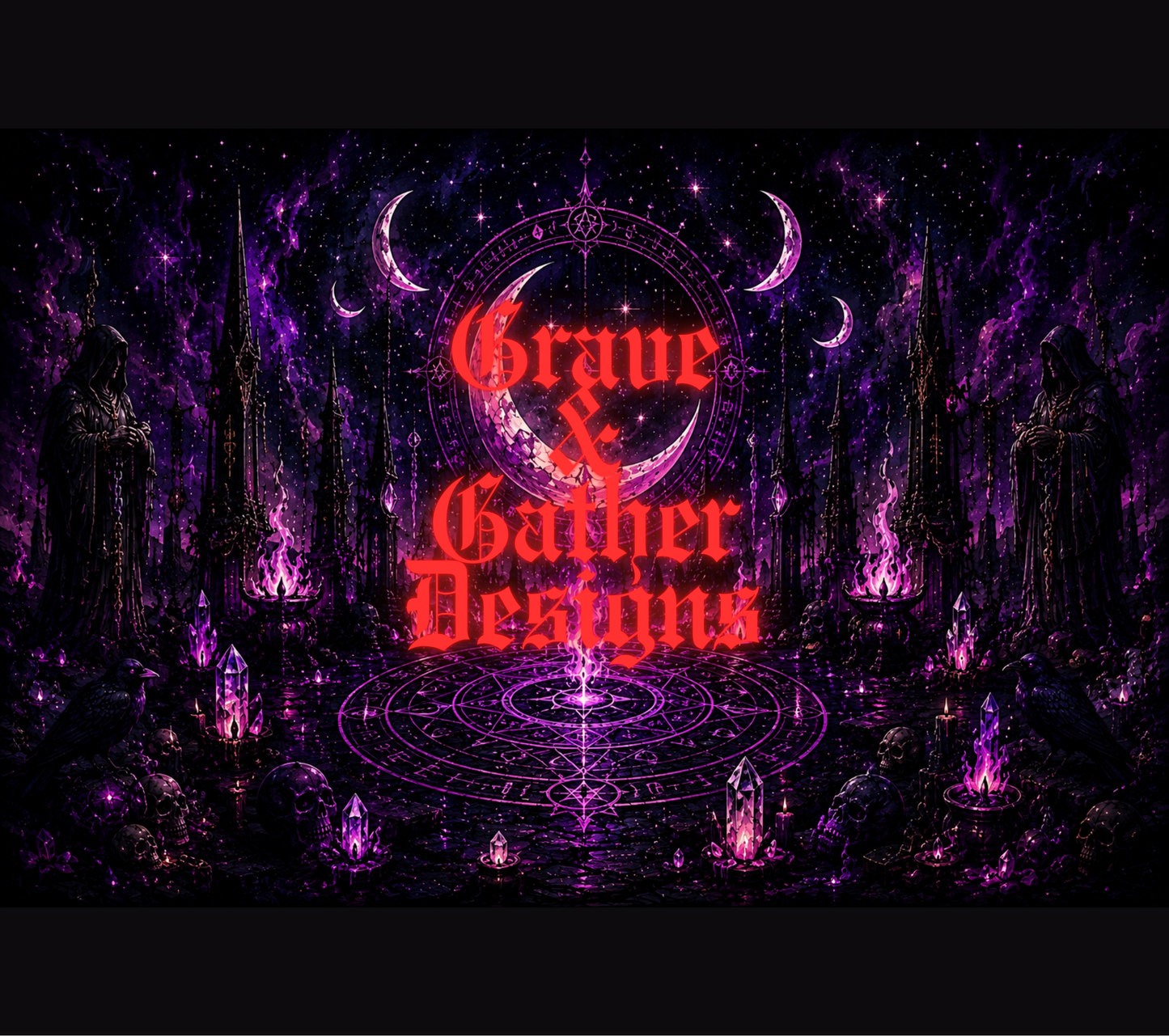 Dark Moon Ritual – 20oz Skinny Tumbler Wrap | Digital Download
