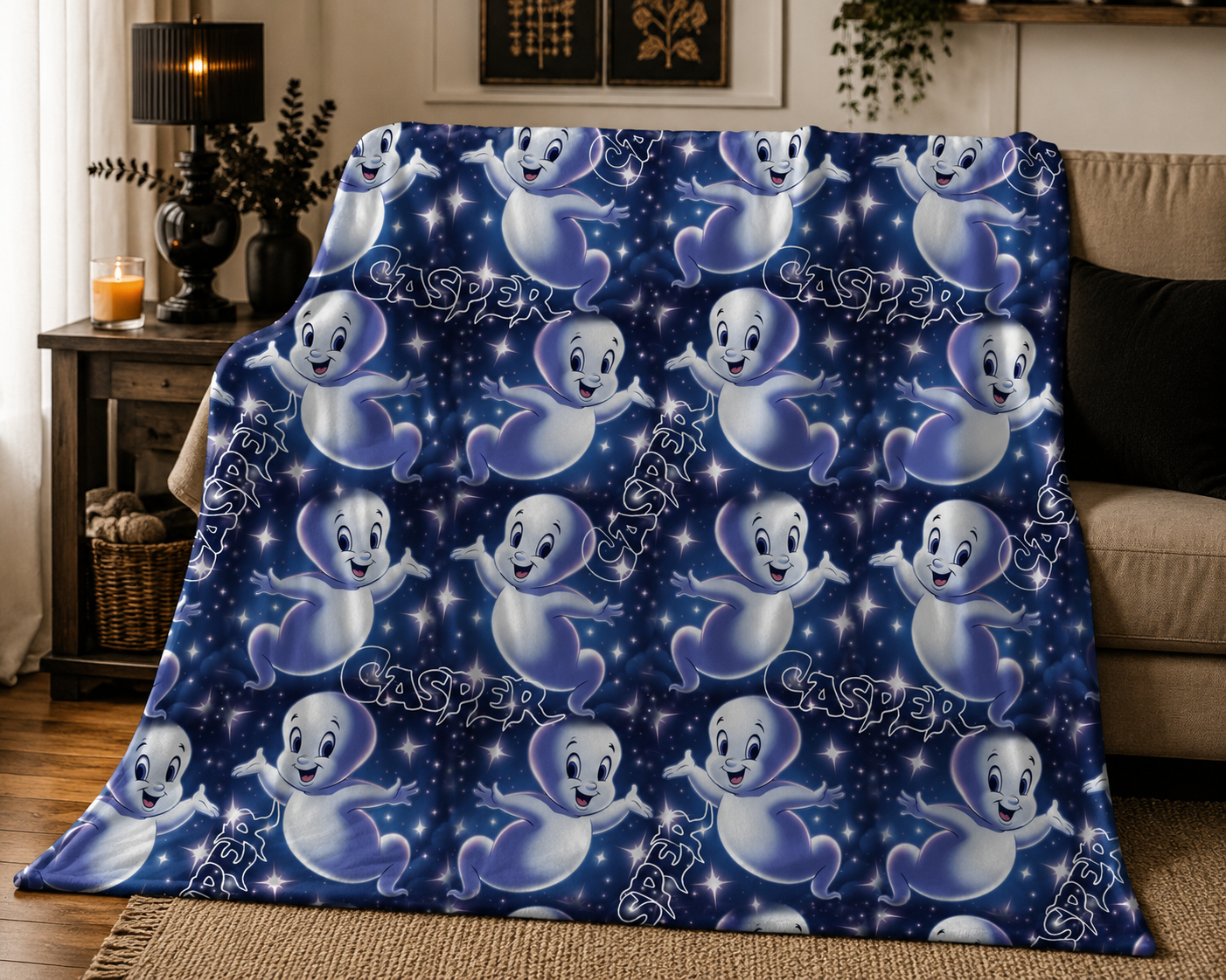 PRE-ORDER Cartoon Ghost Throw Blanket