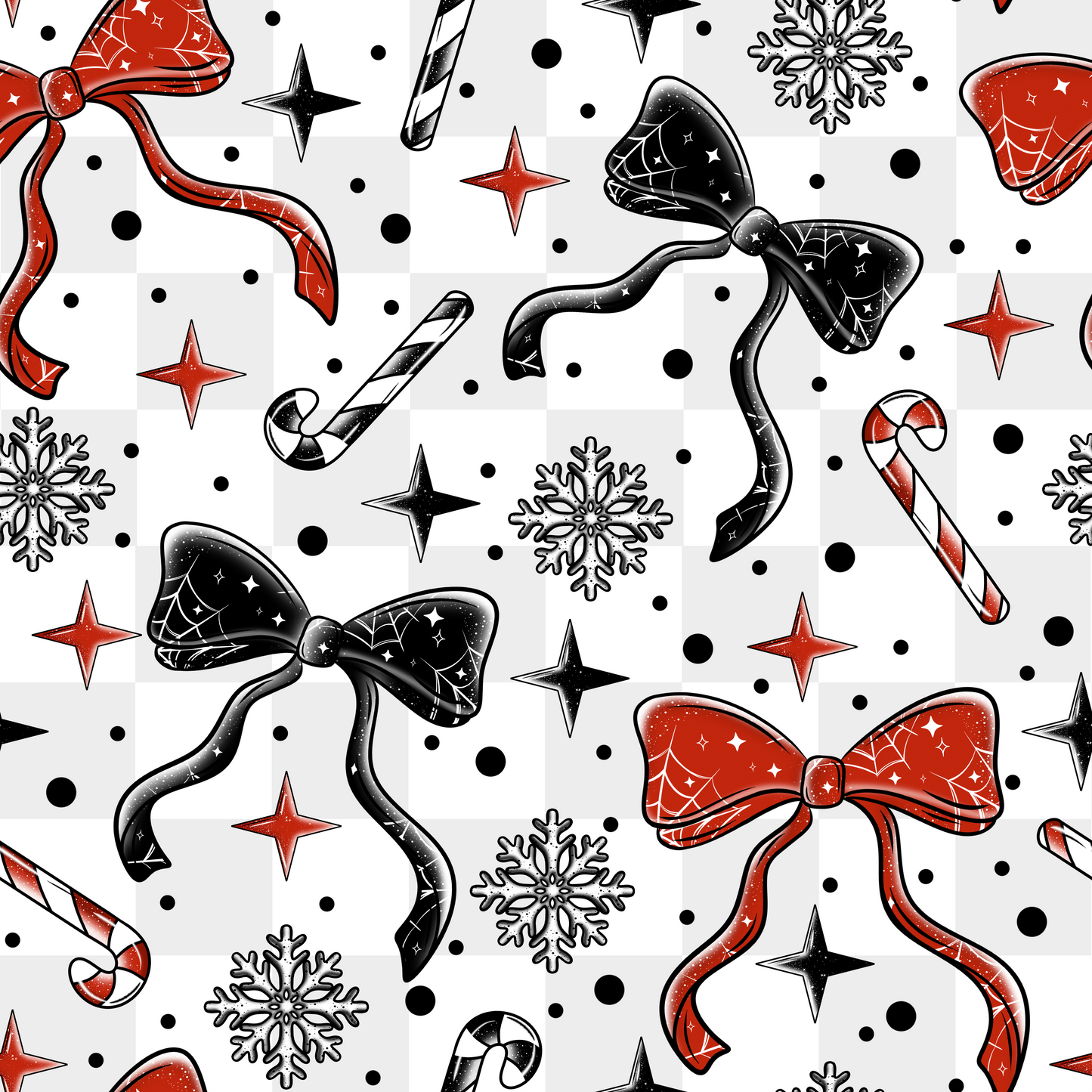 Christmas Bow Seamless Digital Pattern Download