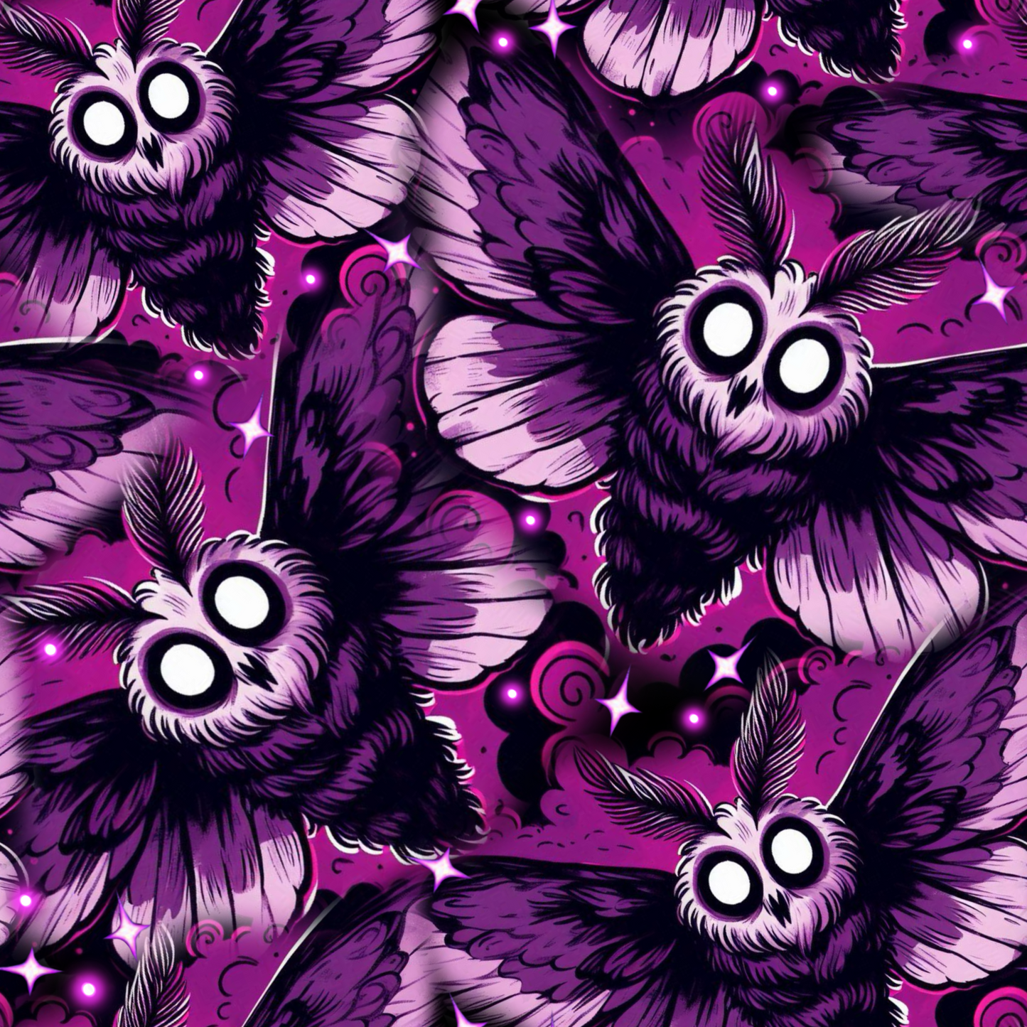 Purple Moths Seamless Digital Pattern Download