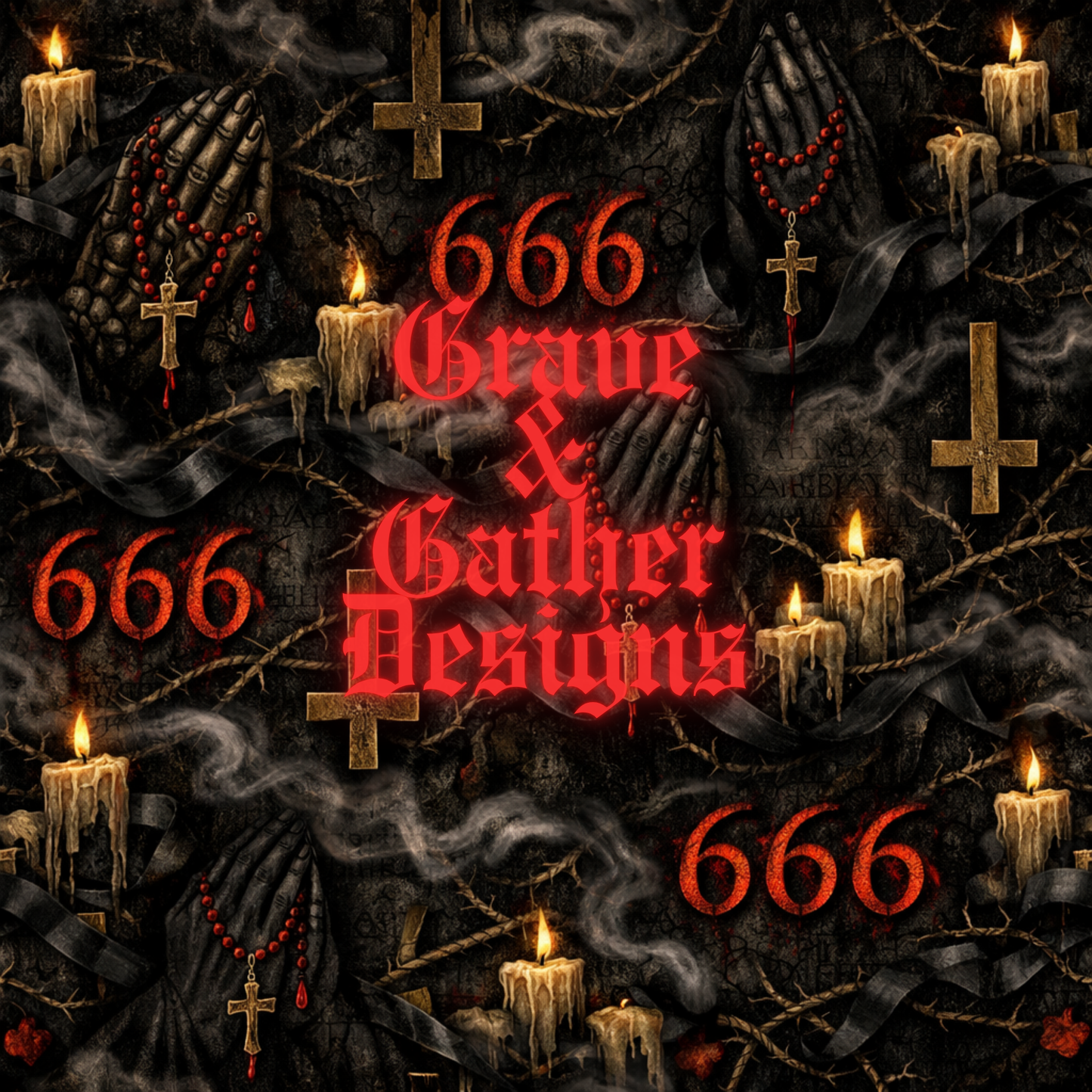 666 seamless design DIGITAL DOWNLOAD