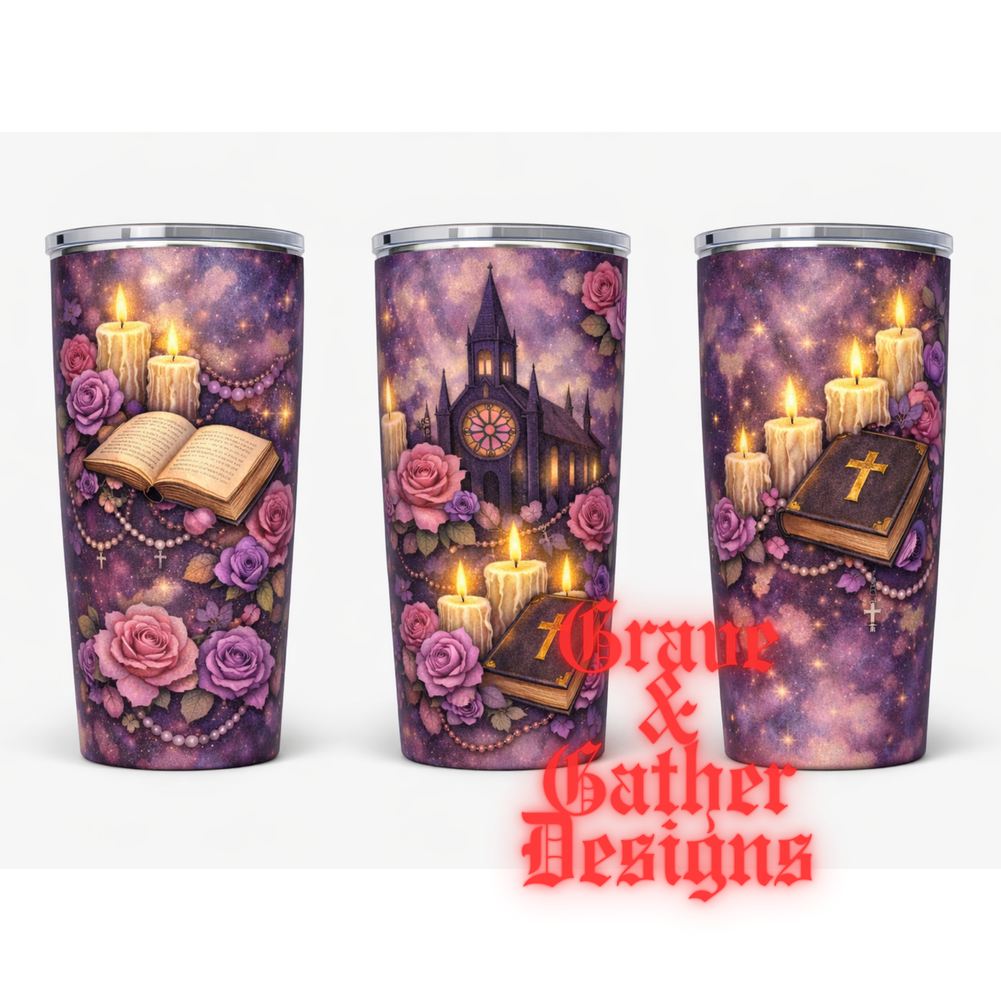 Purple Church Inspired seamless design DIGITAL DOWNLOAD