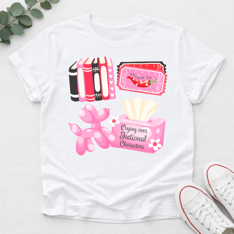 PRE-ORDER Crying Over Fictional Characters Tshirt