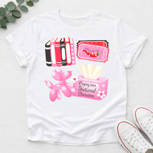 PRE-ORDER Crying Over Fictional Characters Tshirt
