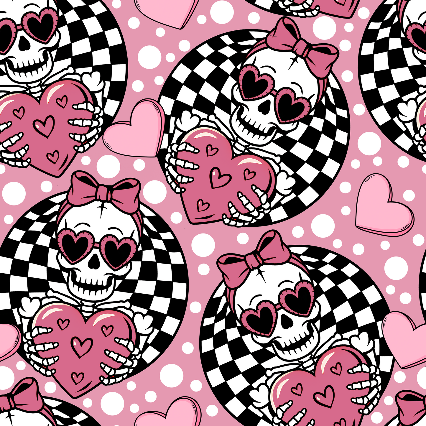 Bow Skeleton Seamless Digital Pattern Download
