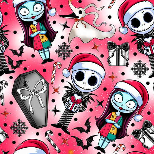 Couple Christmas Seamless Digital Pattern Download