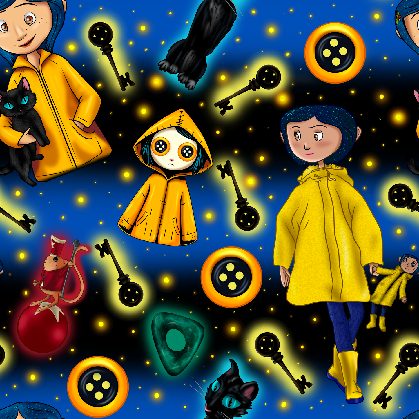 Girl Movie  Seamless Digital Pattern Download