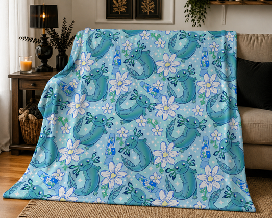 PRE-ORDER  Axolotl Throw Blanket