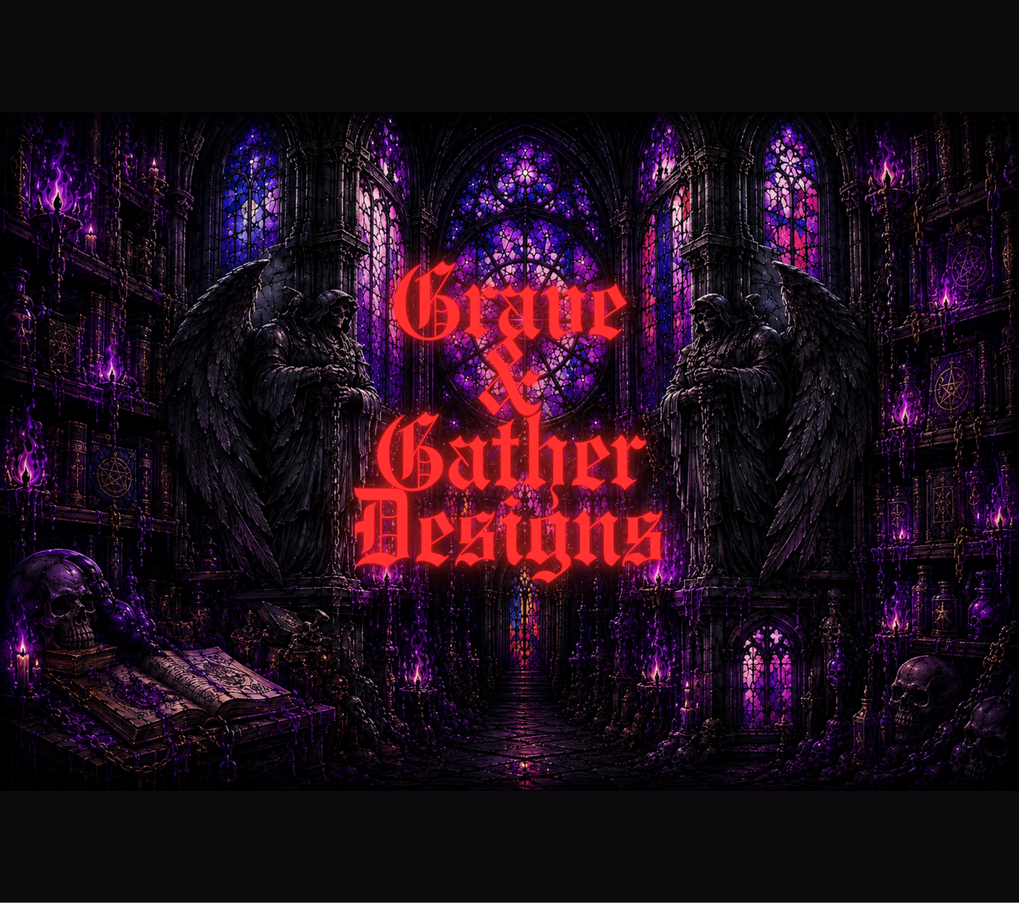 Unholy Cathedral – 20oz Skinny Tumbler Wrap | Digital Download
