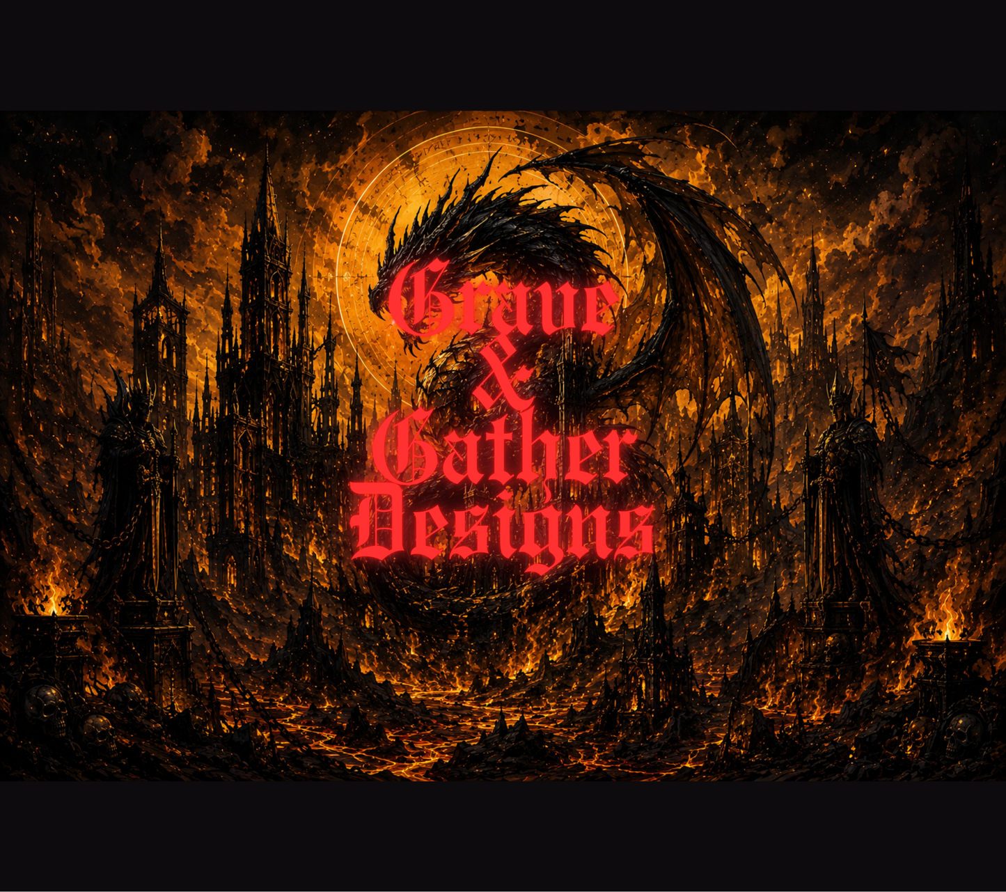Shadow Dragon – 20oz Skinny Tumbler Wrap | Digital Download