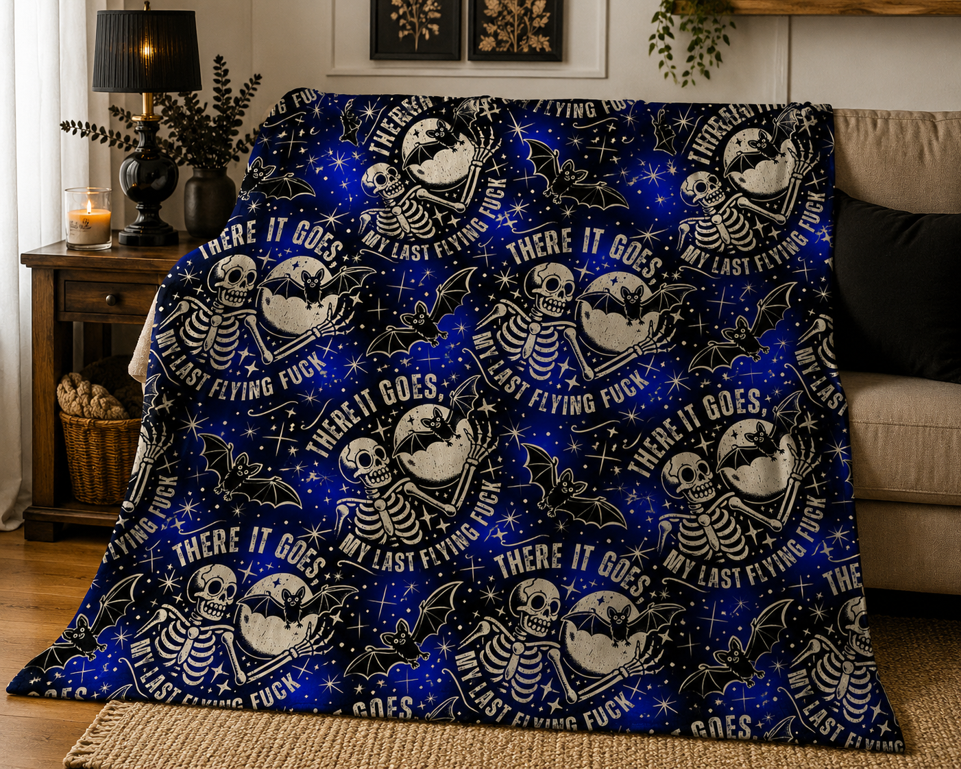 PRE-ORDER Zero Fks Given Throw Blanket