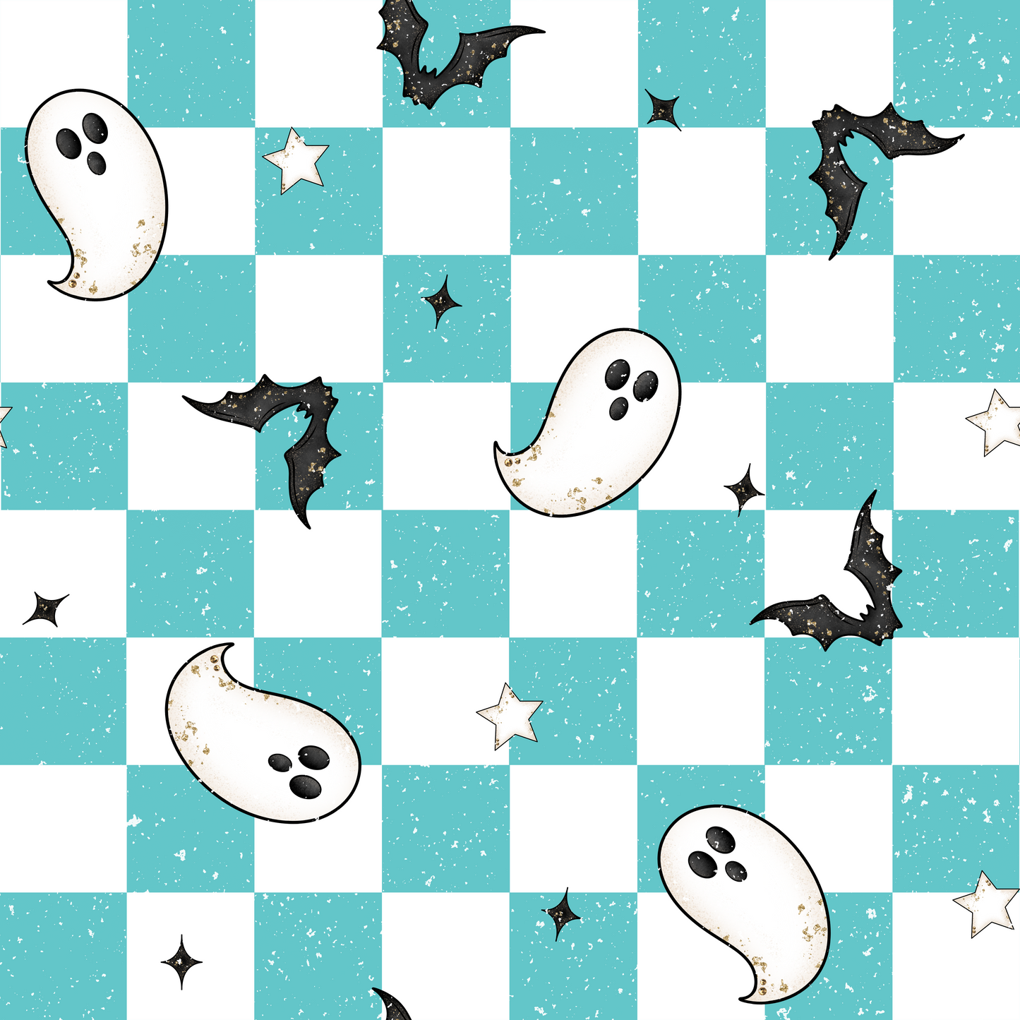 Ghost and Bat Seamless Digital Pattern Download