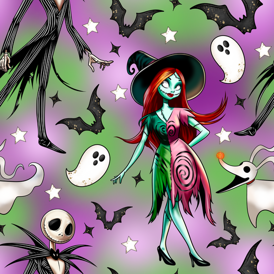 Horror Couple Seamless Digital Pattern Download