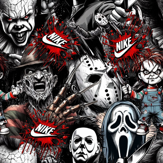 Just Do It Horror Seamless Digital Pattern Download