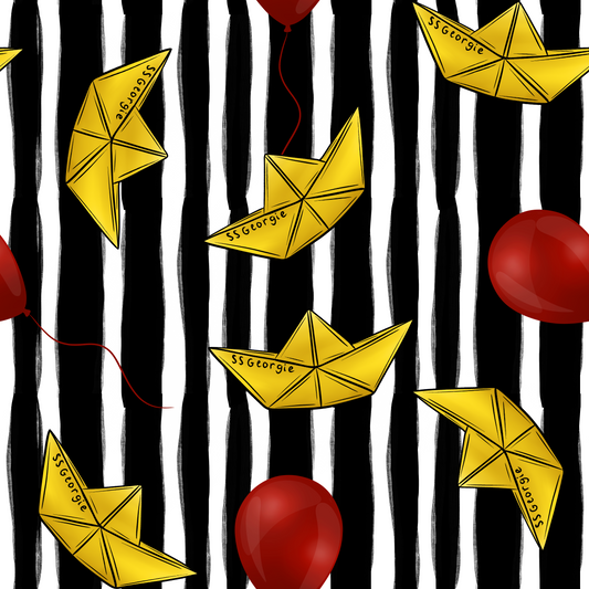 Boat and Balloon Seamless Digital Pattern Download