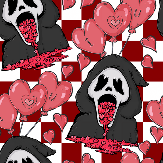 Valentines Ghostie Seamless Digital Pattern Download
