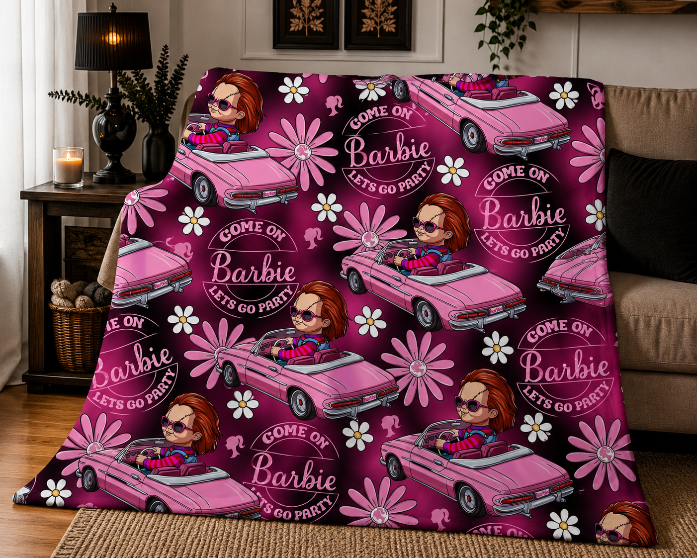 PRE-ORDER Pink Doll Throw Blanket
