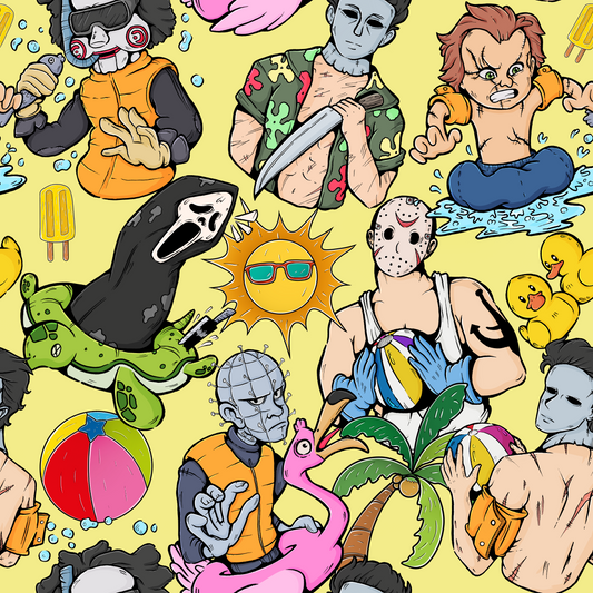 Summer Horror Seamless Digital Pattern Download